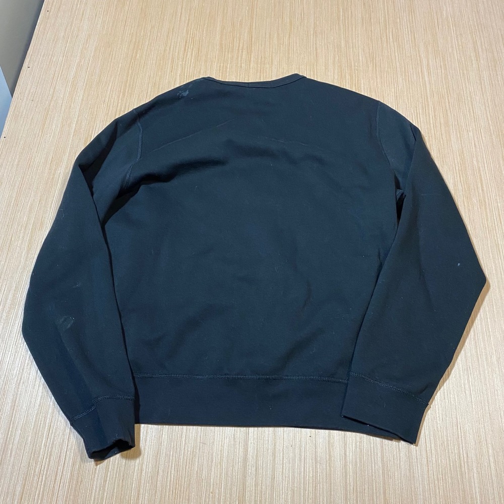 Polo Ralph Lauren Mens Big Pony Sweatshirt Black Red Chenille Patch Crewneck M - Picture 3 of 3